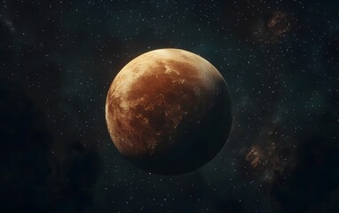 Wall Mural - Stunning view of the moon in the night sky