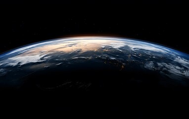 stunning view of the earth from space