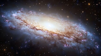 Wall Mural - stunning spiral galaxy in deep space