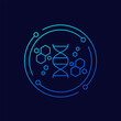 © nexusby - bioengineering icon, biotechnology linear vector design