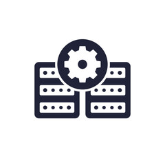 Poster - Server management icon on white