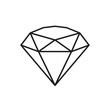 © Lysenko.A - Diamond gemstone icon in flat style. Jewelry gem vector illustration on isolated background. Luxury brilliant sign business concept.