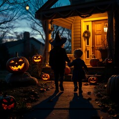 Halloween Tour - Kinder sammeln Süßigkeiten