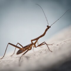 praying mantis on the ground