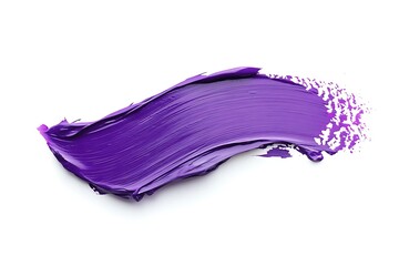 Wall Mural - Purple brush isolated on white background. Purple watercolor.