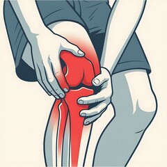 Leg pain muscle strain, flat illustration, graphical resource for medical treatment, diagnostic for disease