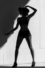 A Dancer Showcases Rhythmic Movement in a Shadowy Urban Setting During Daylight