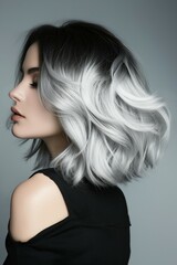 Wall Mural - sample of a woman's hair color and texture