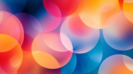Poster - Colorful abstract circular bokeh background, vibrant light pattern. Festive and artistic concept