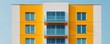 © Peter@studio5 - A modern building equipped with solar panels on every level close up   Eco-friendly architectural design   vibrant   Double exposure   Building backdrop