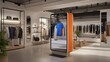 © stardadw007 - Interactive smart mirror displaying virtual outfits, enhancing retail experience, transforming digital shopping in clothing stores