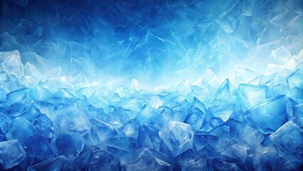 Abstract blue ice texture background in blue and white gradient