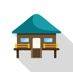 Poster - This colorful bungalow is perfect for illustrating your concept of a relaxing vacation