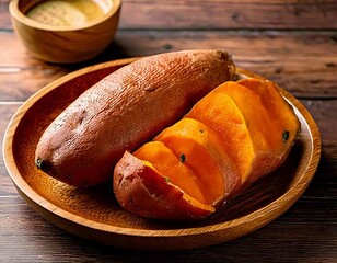 baked sweet potato closeup