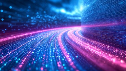 Optical fiber and internet connection speed. Cable. New ultra-fast technology and network access. Ai generative
