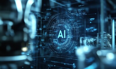 Digital display showing the letter AI.