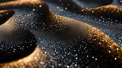Wall Mural - abstract black surface with fire hot lava appearing in the cracks