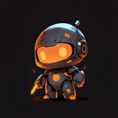 Cute Robot Illustration