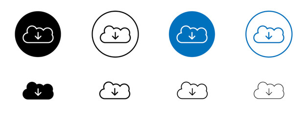 Download from cloud icon in vector format