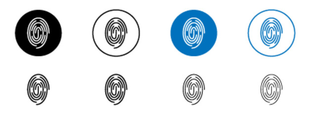 Fingerprint scan icon for biometric security