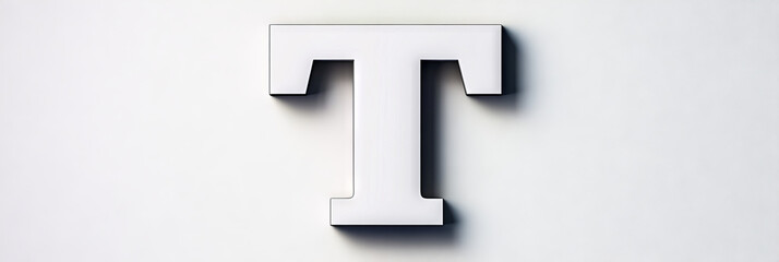 Poster - A close-up of the letter T in a bold, white font.