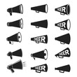 © Bashar - Cheer Megaphone SVG. Cheer horn Silhouette. Megaphone Bundle. Sports svg, Cheers Vector.