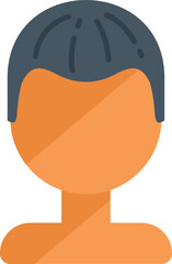 Poster - This minimal vector illustration icon features a man sporting a short hairstyle