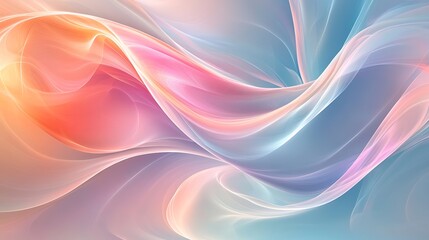 Aufkleber - A soft, flowing abstract design featuring gentle pastel colors that blend seamlessly, evoking a sense of calm and serenity.