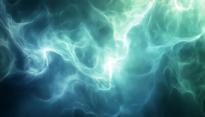 Leinwandbilder - A mesmerizing abstract texture of swirling blue and green light, evoking a sense of depth and motion.