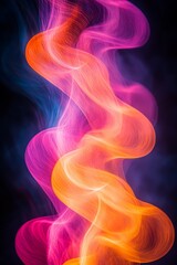 Aufkleber - Colorful waves of light blend in vibrant hues, creating a mesmerizing abstract pattern that captivates the viewer's imagination.