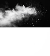 Wall Mural - abstract white particles on transparent background