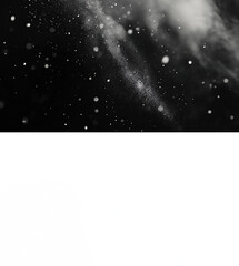 Wall Mural - ethereal falling white dust on transparent background