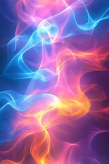 Aufkleber - A vibrant abstract display of swirling colors in blue, pink, and orange, creating a mesmerizing fluid motion against a dark backdrop.