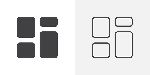 Dashboard layout icon flat and simple set design