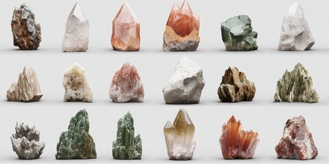Poster - Silicate Structures: Depict the various silicate molecular structures found in minerals, showcasing their tetrahedral arrangements.