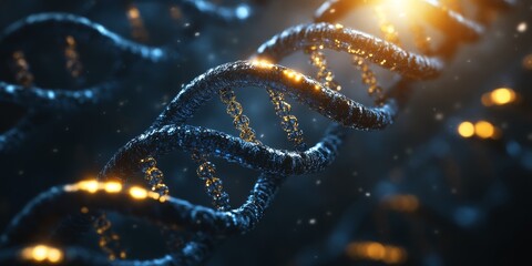 Poster - Proteins at the Molecular Level: Create an image illustrating the molecular structure of a protein, highlighting the sequence of amino acids and folding patterns.