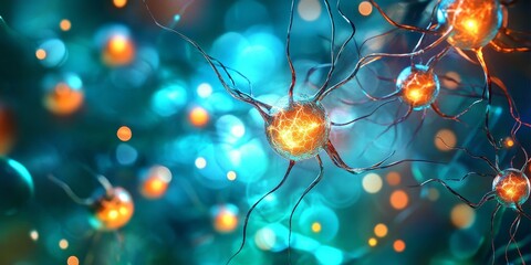Poster - Machine Learning Algorithms: Illustrate a visual representation of neural networks with interconnected nodes, highlighting the complexity of AI development.