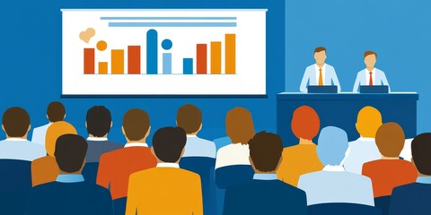 Poster - Cybersecurity Awareness Training: Depict a corporate training session where employees are learning about phishing attacks and online safety.