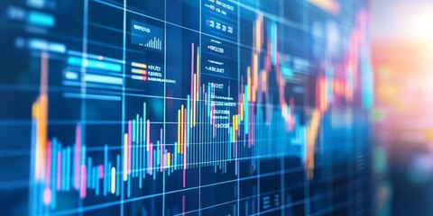 Poster - Predictive Analytics: Illustrate a concept of predictive analytics, with data points and trends visualized as a digital dashboard.