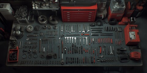Poster - Tools for Maintenance: Depict a variety of maintenance tools laid out on a workbench, showcasing what is needed for hardware upkeep.