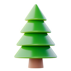 3d green christmas tree png transparent