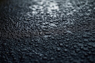 Poster - water droplets on a cars windshield