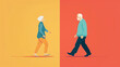 © NooPaew - A comparison of happiness levels in active seniors versus isolated individuals, showcasing the importance of engagement.