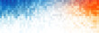 © David Kreuzberg - falling orange blue pixel squares isolated on white or transparent png