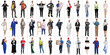 © New Africa - People of different professions on white background, collage