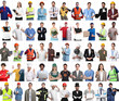 © New Africa - People of different professions on white background, collage