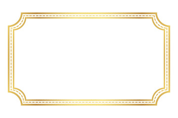 gold frame isolated on transparent background