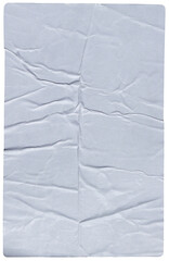Fototapete - White adhesive glued paper sticker label with transparent background cut out design element