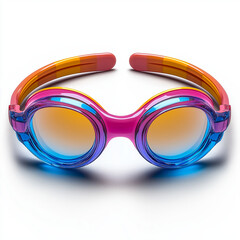 Unique Swimming Goggles on a White Background