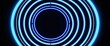 © IbragimovN - Neon blue light arch with glowing frame